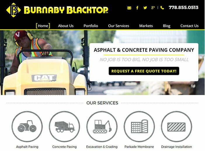 BurnabyBlacktop website development vancouver