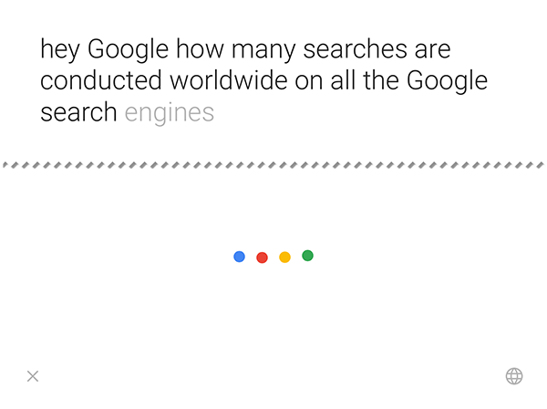 You can talk to Google to ask a question…