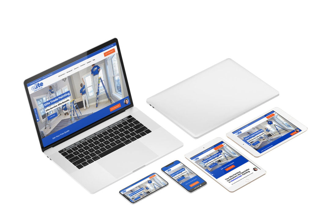 Elite trade painting website portfolio devices