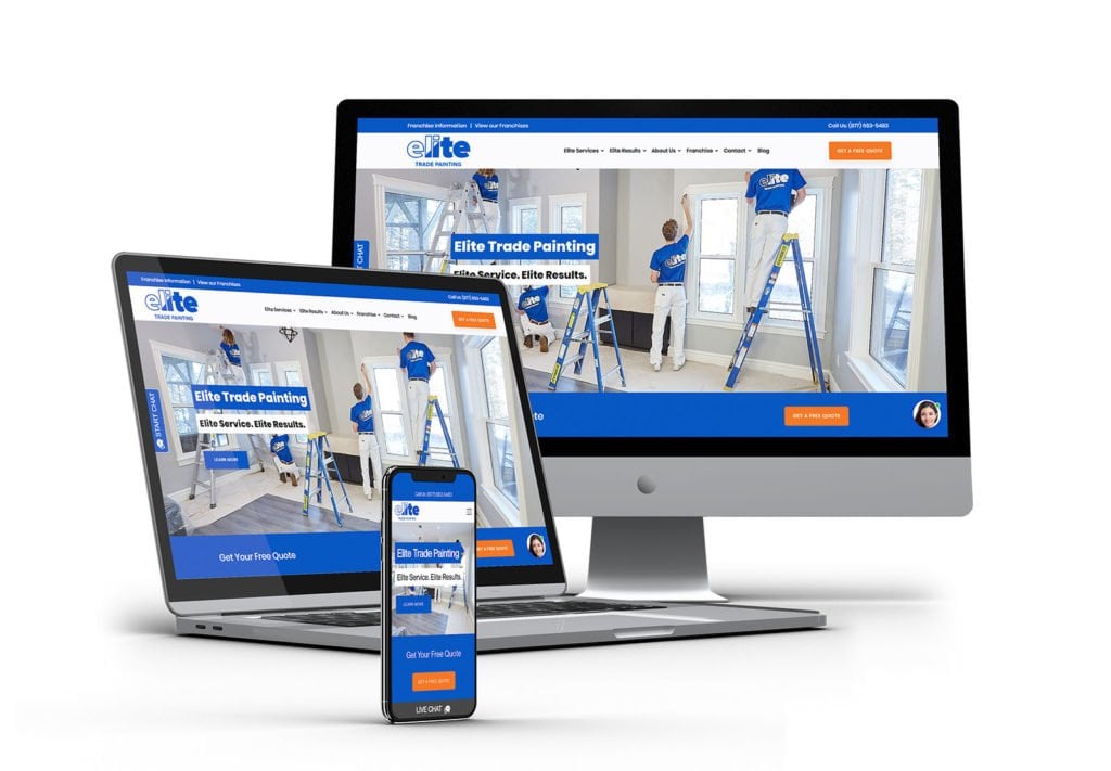 Elite trade painting website portfolio devices 2
