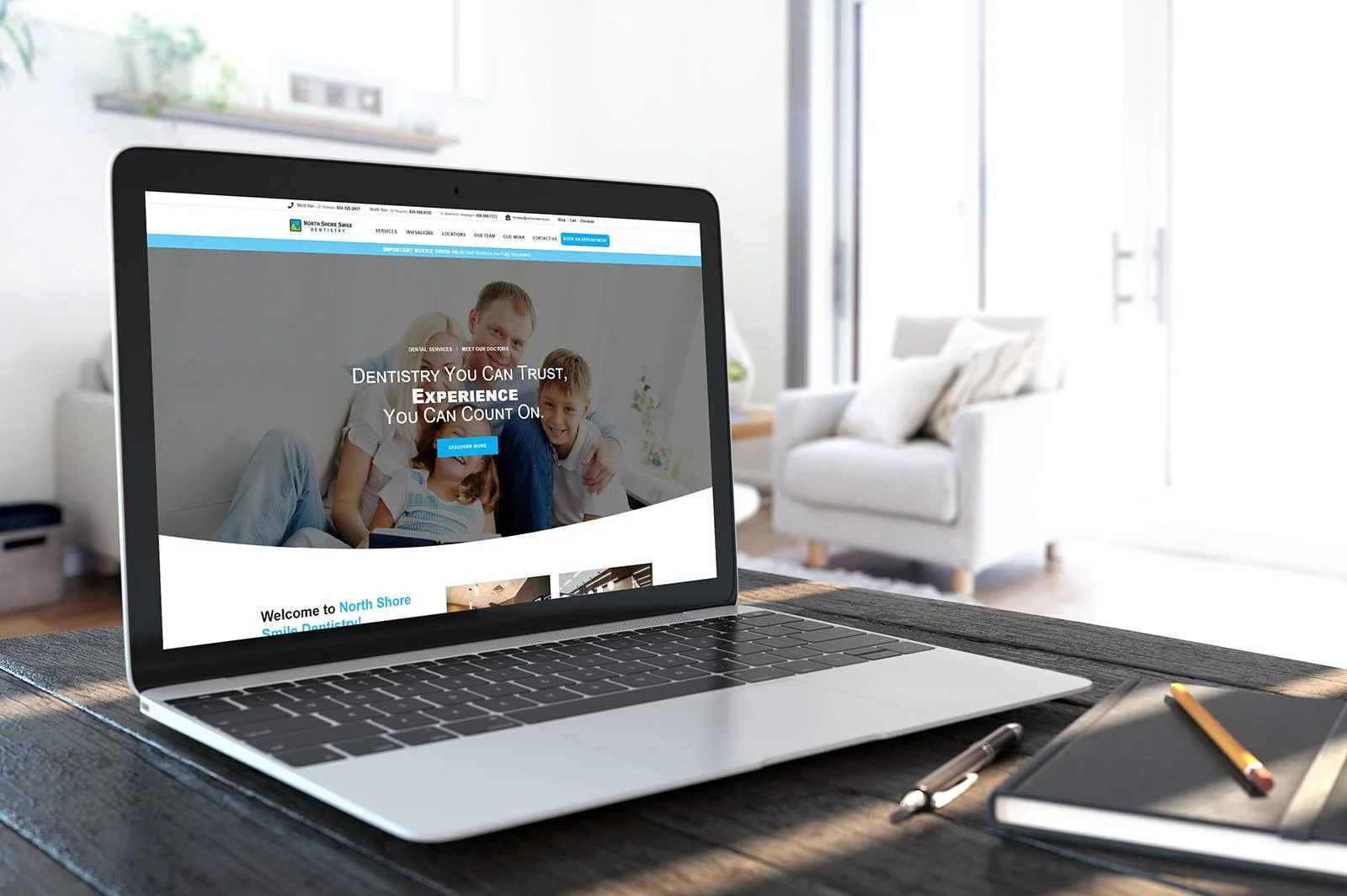 North shore smile dental website portfolio cover