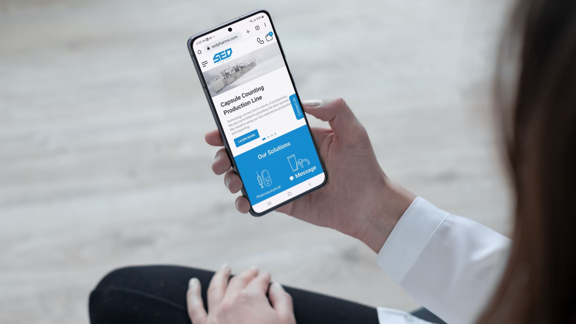 Sed pharma mobile homepage