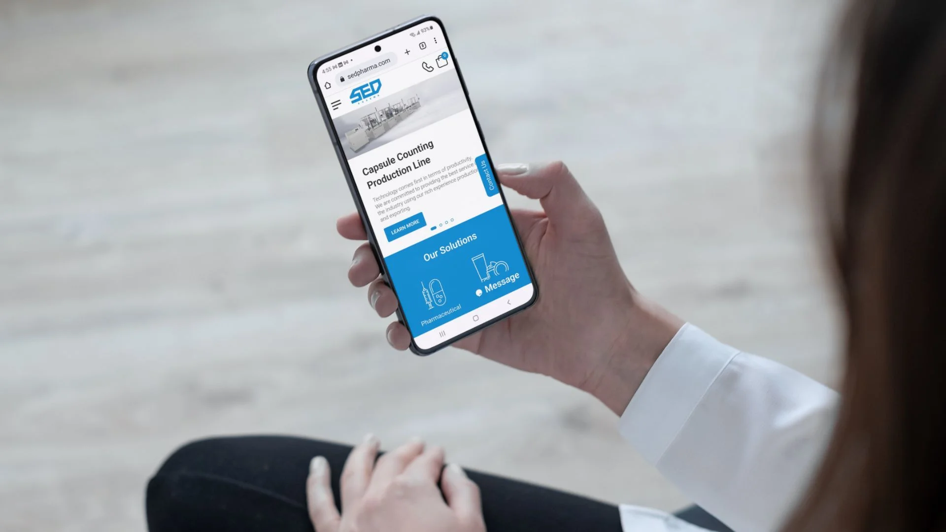 Sed pharma mobile homepage