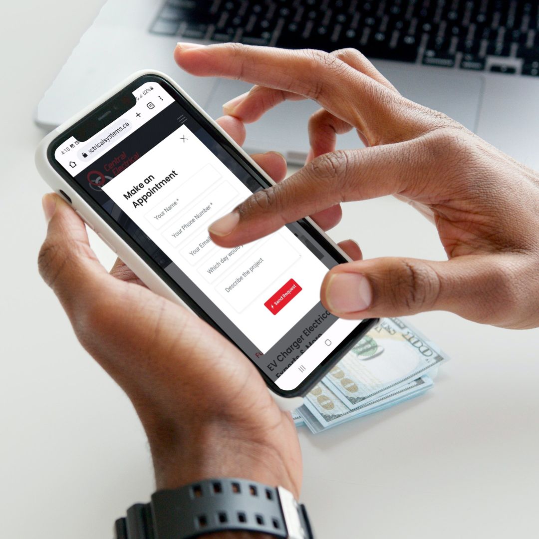 Central electrical systems web design web development mobile phone form