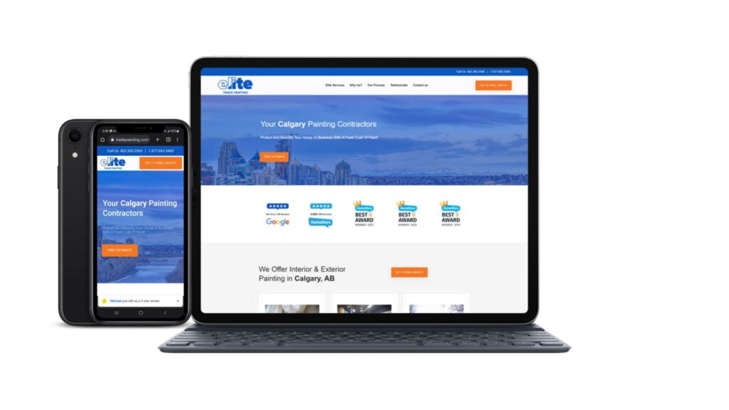 Calgary landing page design