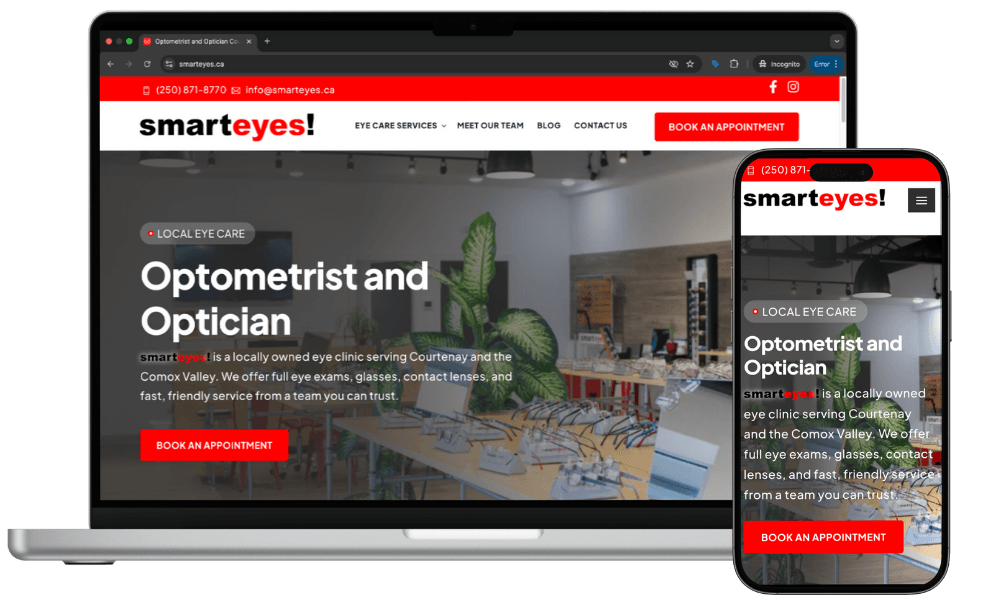 Smart eyes banner mockup
